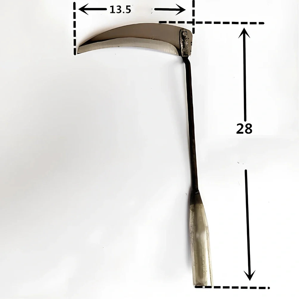 Small Sickle Four-tooth Rake Shovel Hoe Garden Tool Set with five steel tools for gardening