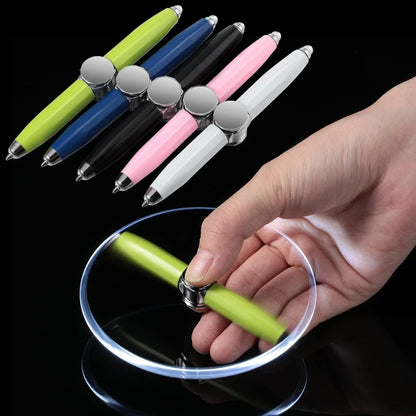 Stylish multi-function LED pen with spinning gyro fidget for stress relief, office and school supplies