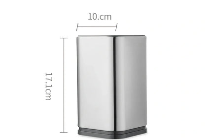 Stainless steel knife holder storage bucket with free insertion design for kitchen organisation