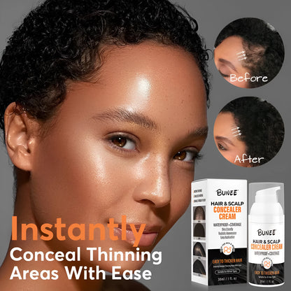 30ml bottle of grey scalp concealer pomade for covering hair thinning areas