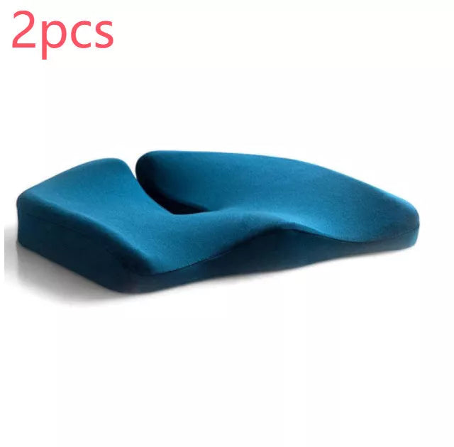 Memory foam seat cushion with non-slip bottom for office and car use