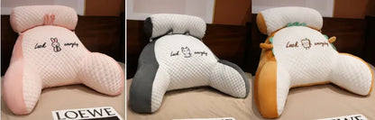 Reading lumbar support cushion in 60x40cm and 70x50cm sizes with embroidery design