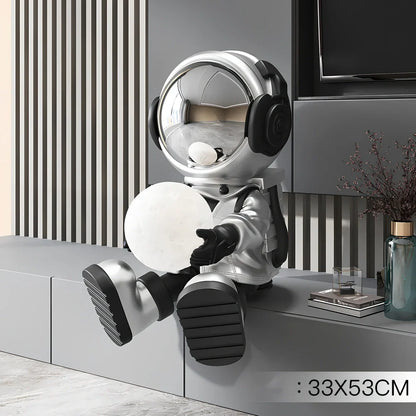 59cm tall astronaut ornament with night light on TV cabinet