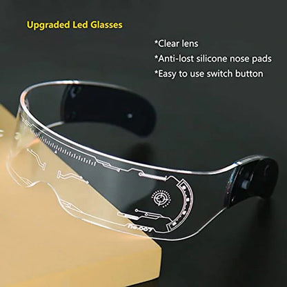 Vibrant LED party glasses with customizable color-changing effects, perfect for festivals, concerts, and celebrations