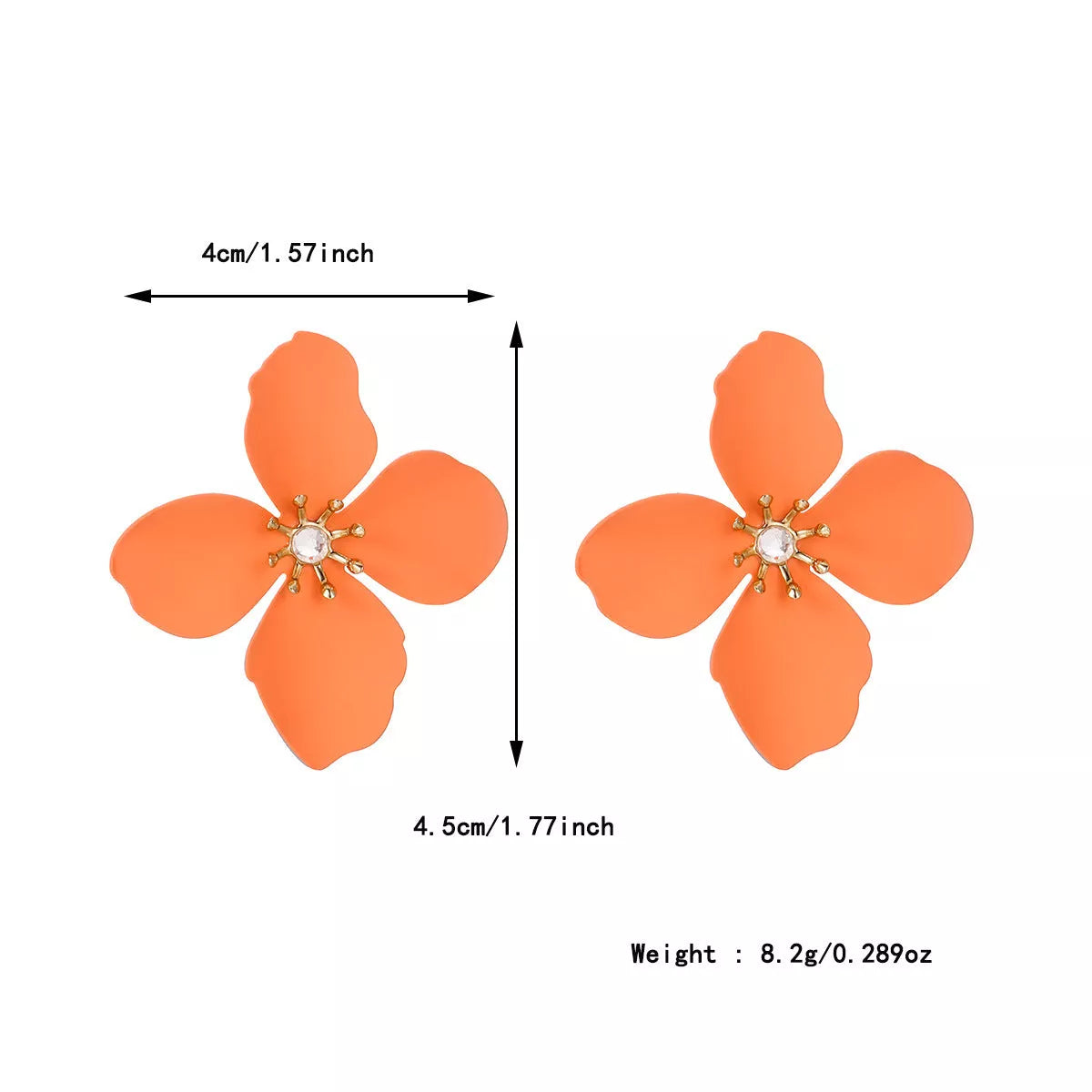 Colorful flower stud earrings for women with durable alloy construction