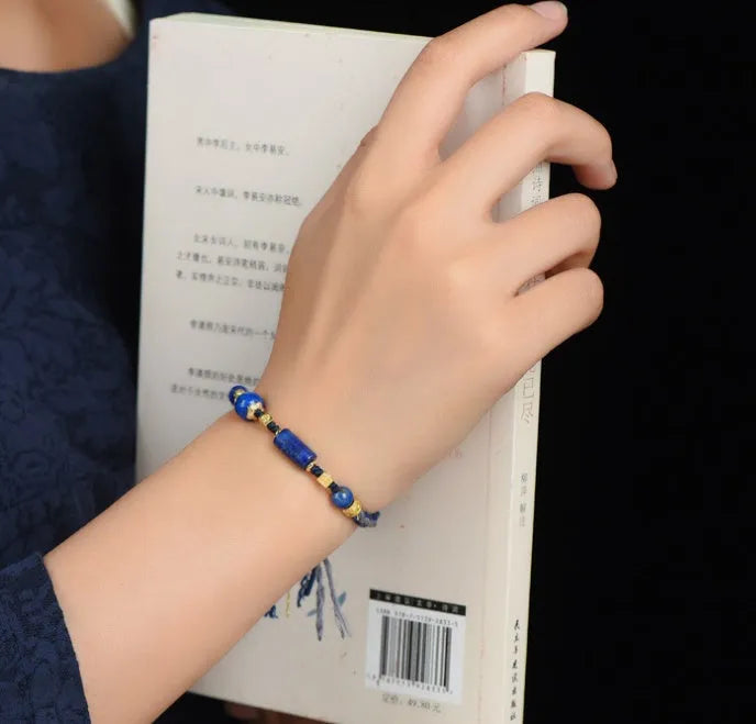 Hand woven flexible wire watch band bracelet in national ethnic style