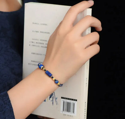 Hand woven flexible wire watch band bracelet in national ethnic style