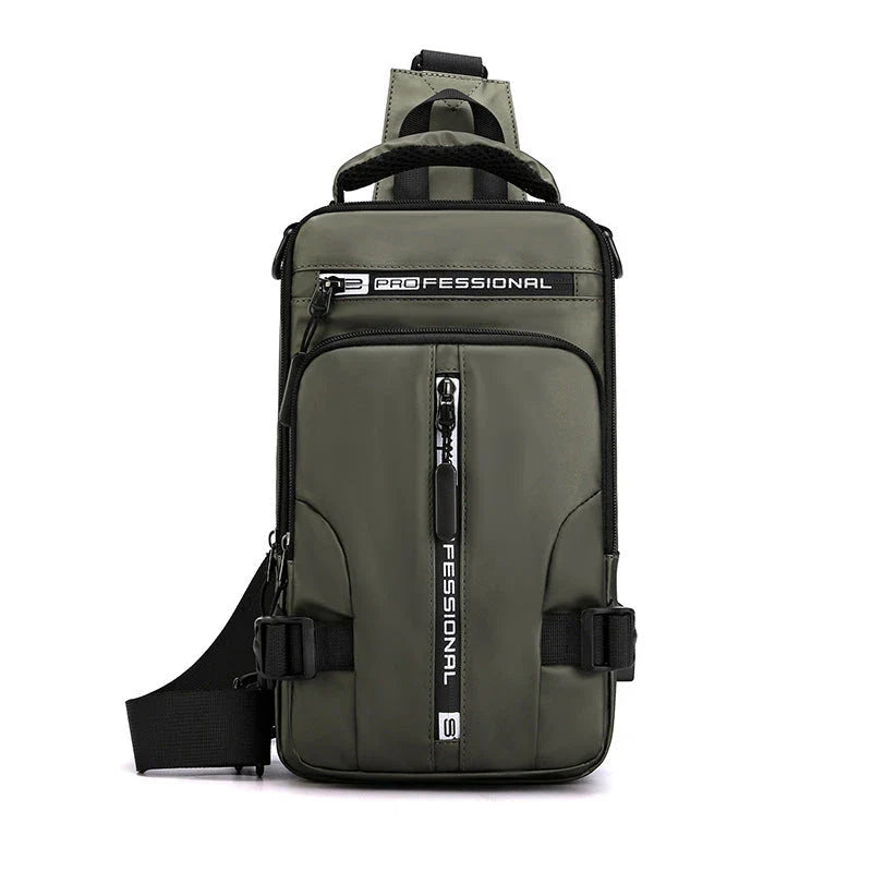 Versatile Crossbody Bag for Men with Multifunctional Design, Nylon Construction, and Dedicated Interior Pockets