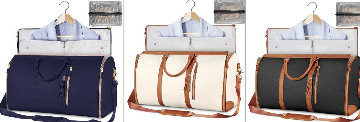 Spacious Travel Duffel Bag - Versatile Women's Handbag with Folding Suit Compartment in Multiple Color Options