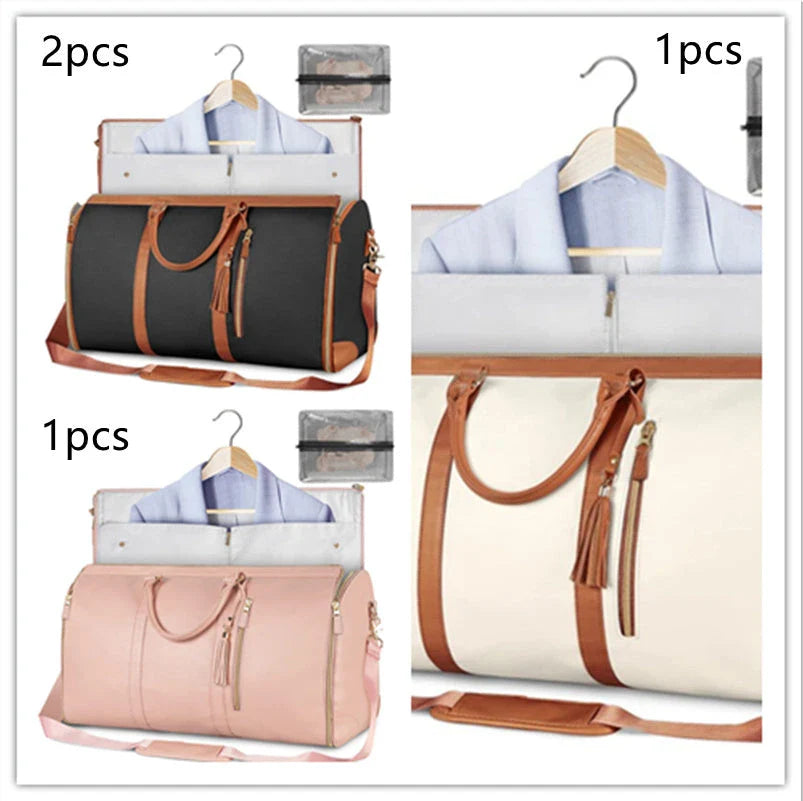 Spacious Travel Duffel Bag - Versatile Women's Handbag with Folding Suit Compartment in Multiple Color Options