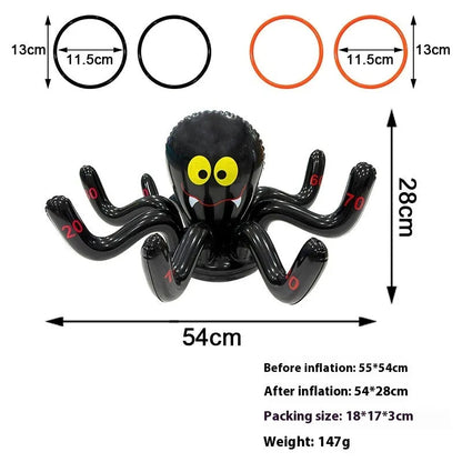 Inflatable Octopus Ferrule Throwing Toy in multiple colours for teenager ability training