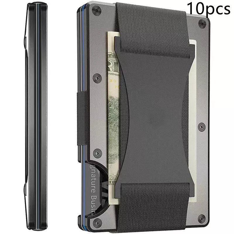 Metal carbon fiber wallet with RFID blocking technology in various colors