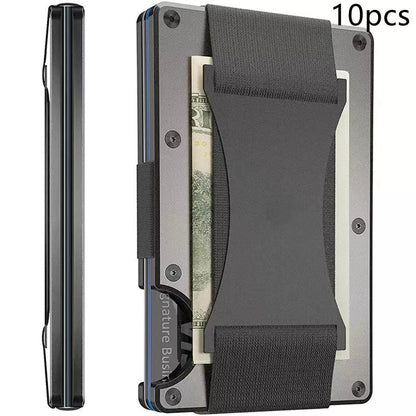 Metal carbon fiber wallet with RFID blocking technology in various colors