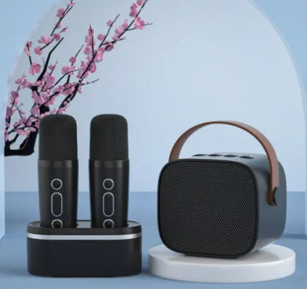 Bluetooth speaker microphone set with two microphones, shown in one of four colours including Dark Night and Cream White