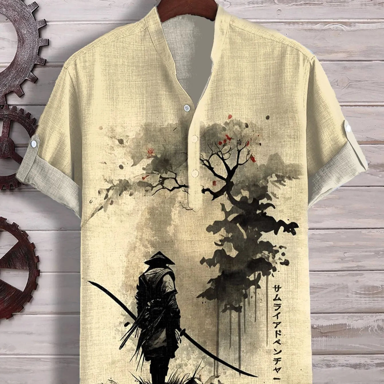Men's 3D digital animal print short sleeve T-shirt on a hanger, available in multiple colours and sizes up to 5XL.
