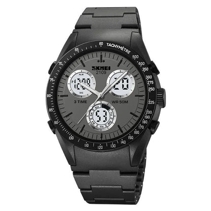 Electronic casual watch with 50m waterproof, resin mirror, ABS case, TPU strap in camouflage colour