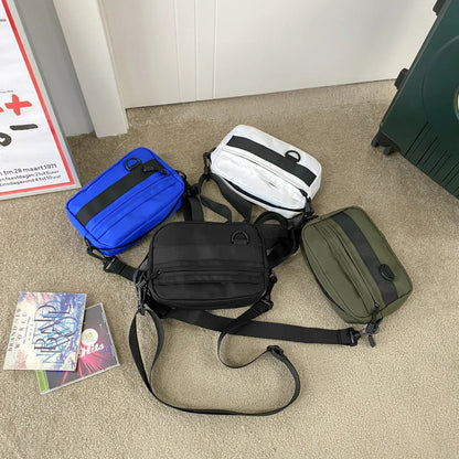 Men's nylon crossbody messenger bag in street style with 22cm length dimensions