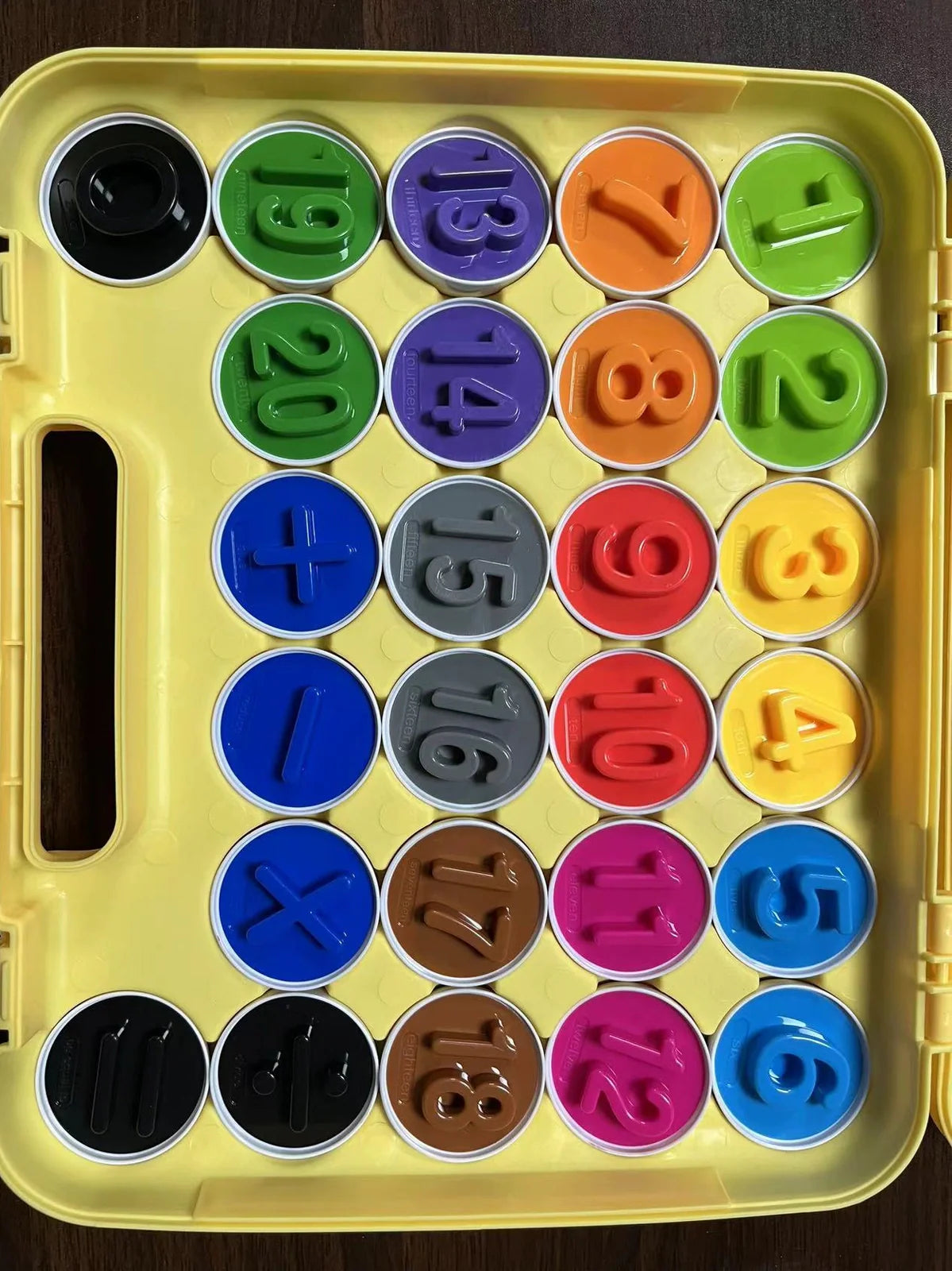 Educational shape matching egg toy with 12 colourful plastic eggs in storage case