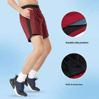 Men's polyester basketball shorts in solid colours with low waist design and short length