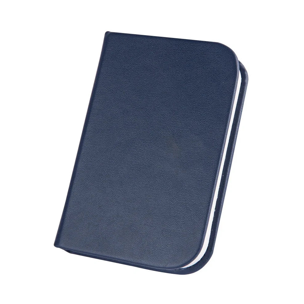 LED mini folding table lamp with book design measuring 125mm, showing parchment shade and pull-wire switch