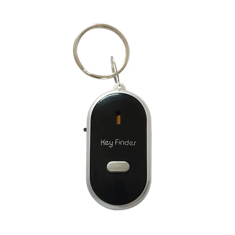 Oval-shaped acrylic key finder pendant in red, blue, white, black, and orange colours with voice control functionality