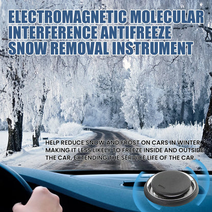 Black portable chemical car deicing instrument for melting snow and ice on windscreens.