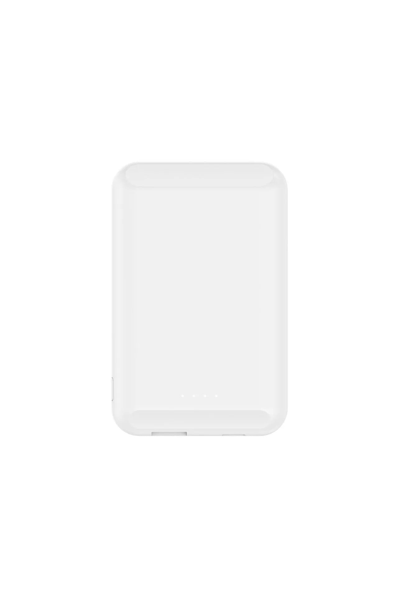Son magnetic wireless power bank 5000mAh in black blue green pink white colours showing compact 85mm size