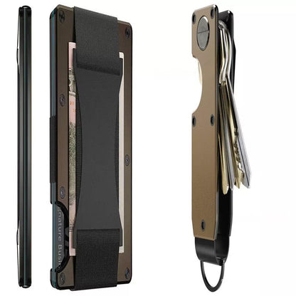 Metal carbon fiber wallet with RFID blocking technology in various colors