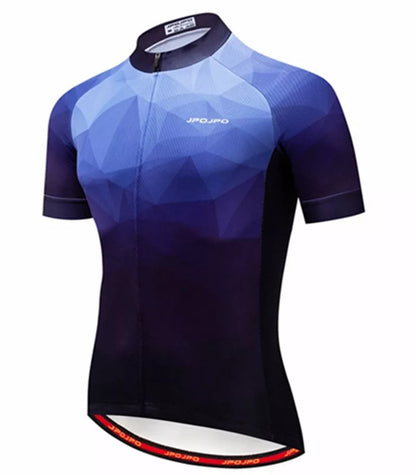 Breathable summer cycling jersey for men and women in vibrant patterns