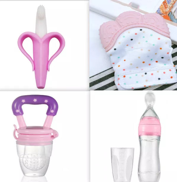 Baby Spoon Bottle Feeder in various colors for easy, safe baby feeding
