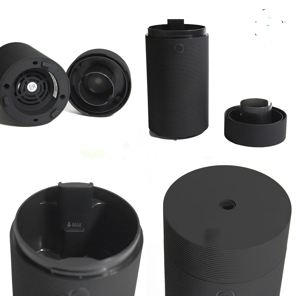 Wood grain ultrasonic aroma diffuser with 150ml water tank and USB connection for car and office use