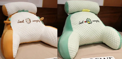 Reading lumbar support cushion in 60x40cm and 70x50cm sizes with embroidery design