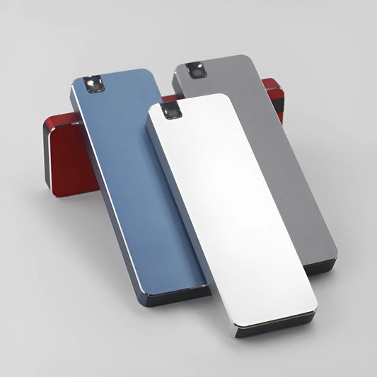 Compact metal-shell mobile hard disk with USB 3.1 connector, shown alongside a USB cable and protective cover.
