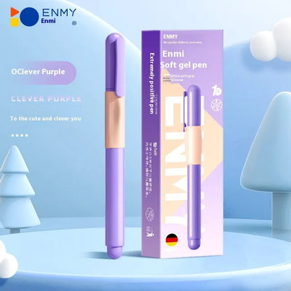 Student Posture Correction Pen with 15° angled grip and 0.5mm fine point in blue, green, purple, or orange