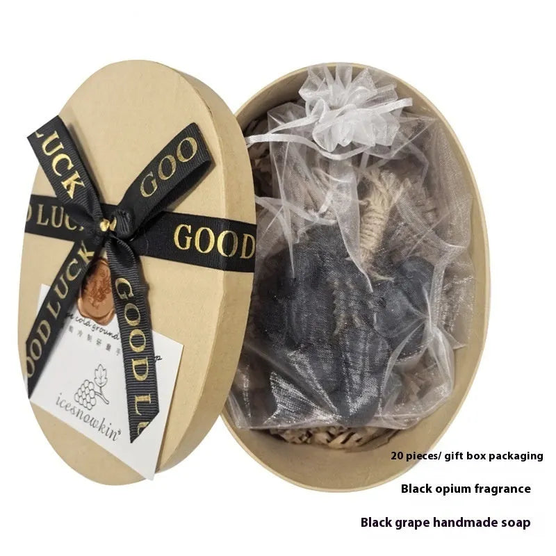 Handmade grape soap bar 120g with black green purple grape or litchi fragrance options