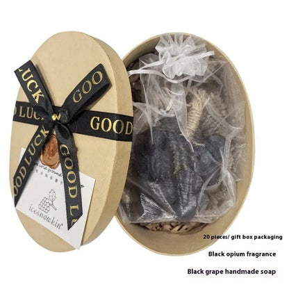 Handmade grape soap bar 120g with black green purple grape or litchi fragrance options