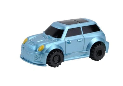 Interactive optical sensor pet toy robot following a black line on paper