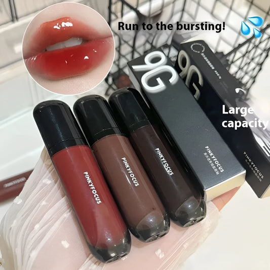 Black Citrus Mirror Lip Lacquer in six colours including Tomato and Sweet Potato.