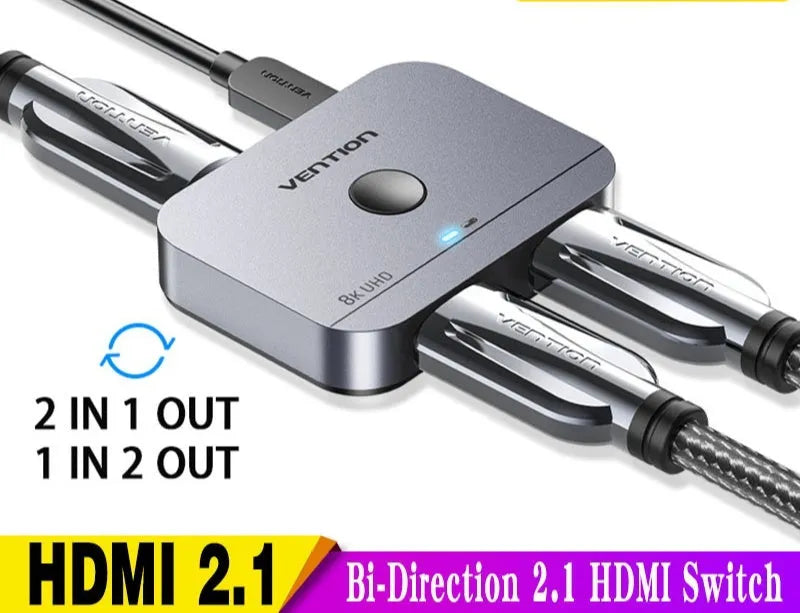 Grey alloy computer cable separator for HD audio and video conversion to television