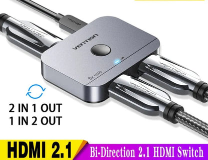 Grey alloy computer cable separator for HD audio and video conversion to television