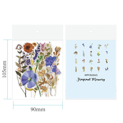 Enchanting transparent floral and mushroom stickers for DIY journaling and crafting