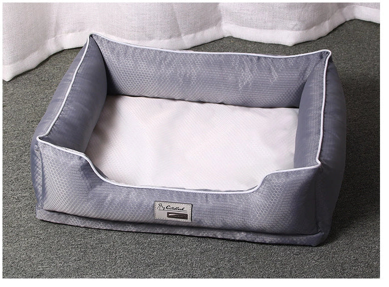 Removable dark grey dog bed with non-stick kennel base in four sizes for dogs 10-90kg
