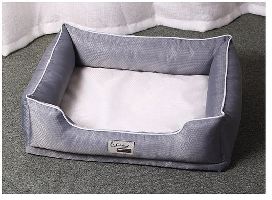 Removable dark grey dog bed with non-stick kennel base in four sizes for dogs 10-90kg