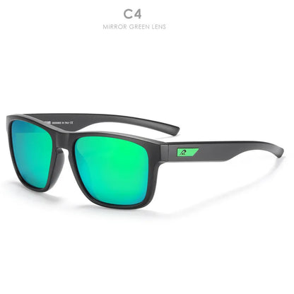 Men's polarised sunglasses with TAC lenses and PC frame in a selection of eight colours for outdoor use.