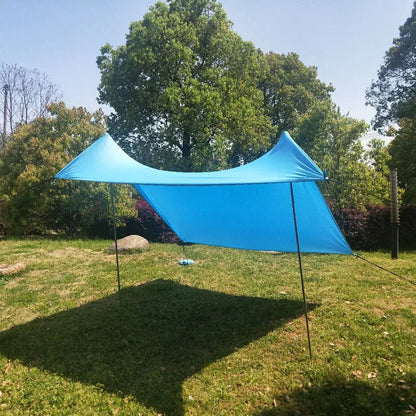 Outdoor Beach Leica Canopy Camping Tent in blue, red, green, and sky blue colors