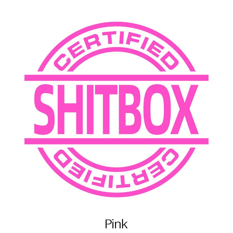 13x12cm vinyl car sticker in assorted colours including black, white, silver, gold, red, blue, green, yellow, glitter, and multicolour options