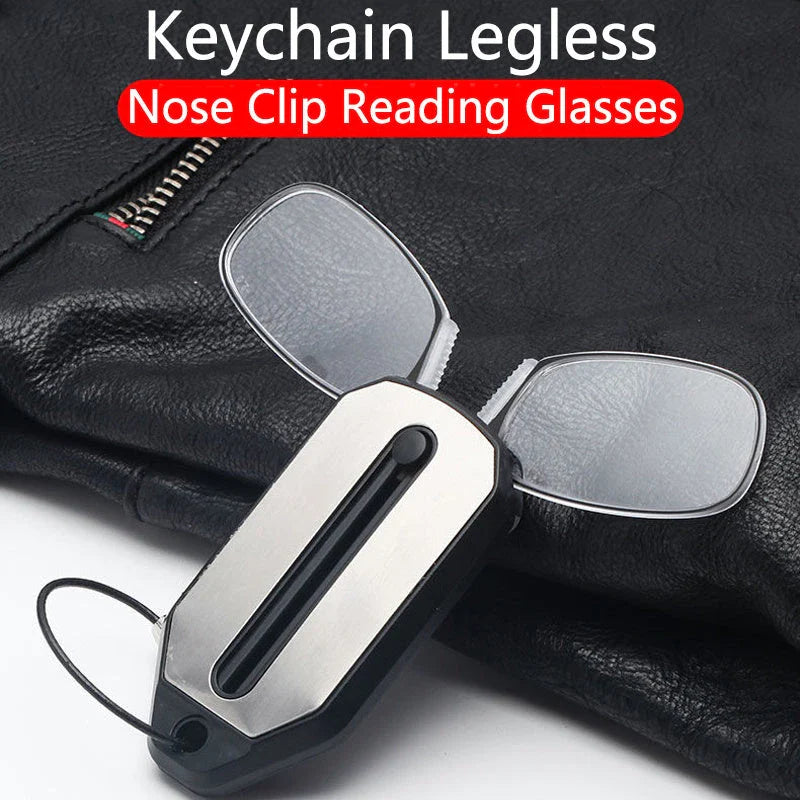 Sleek clip-on reading glasses with polycarbonate lenses for discreet and comfortable magnified vision