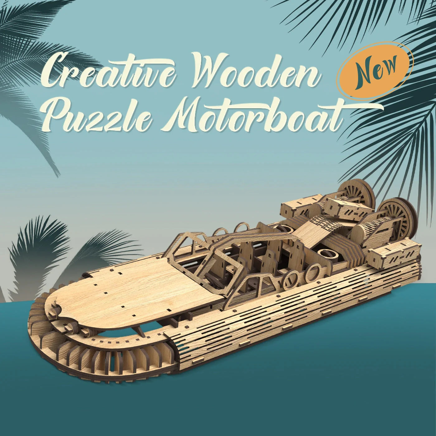 Allengrad Speedboat Shape Puzzle Toy for children's educational play