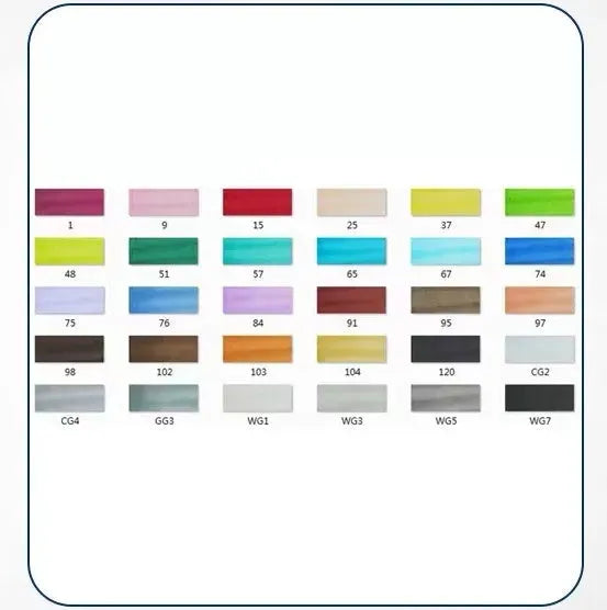 Double-headed alcohol-based oily colour animation paint pens with round and inclined tips for professional art students