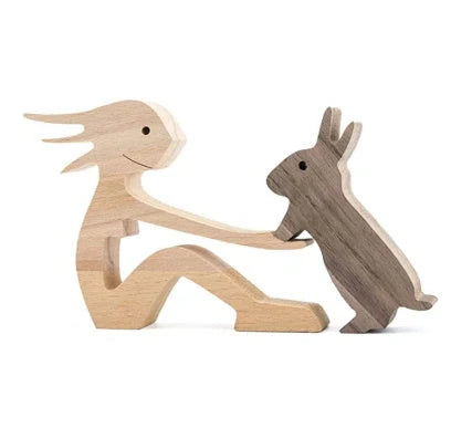 Wooden Nordic Style Animal Ornament for office desk decoration